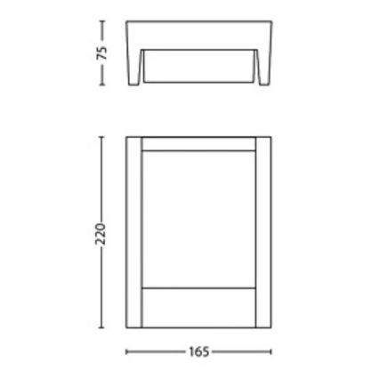 Philips - Applique a LED da esterno ARBOUR LED/3,8W/230V 2700K IP44