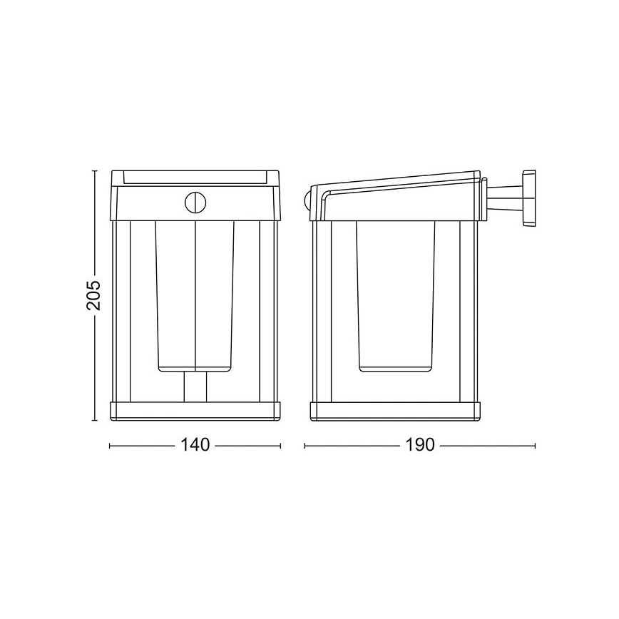 Philips - Applique a LED solare con sensore CAMILL LED/1,4W/3,7V IP44