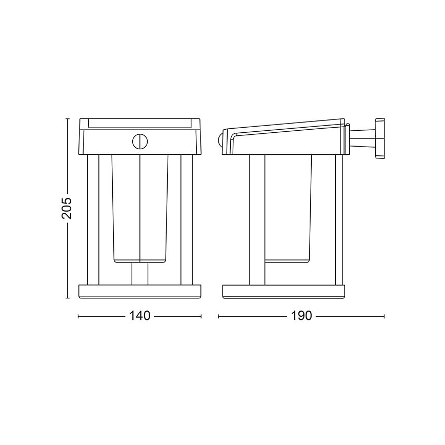 Philips - LED Applique solare con sensore di movimento e crepuscolare CAMILL LED/1,4W/3,7V 2000 mAh IP44