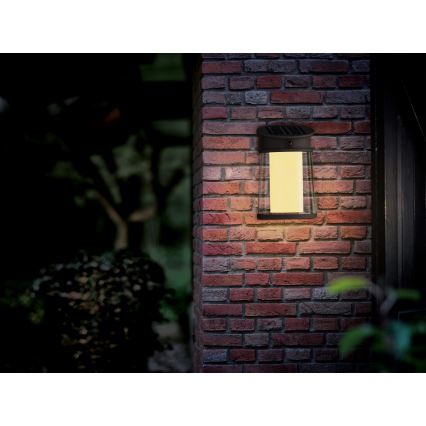 Philips - LED Applique solare con sensore di movimento e crepuscolare JUDA LED/3,2W/3,7V 2600 mAh 2700K IP44