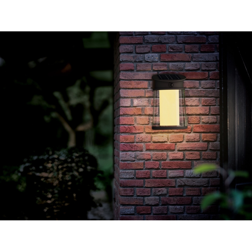 Philips - LED Applique solare con sensore di movimento e crepuscolare JUDA LED/3,2W/3,7V 2600 mAh 2700K IP44