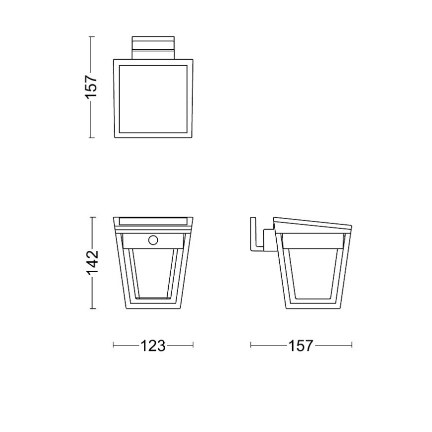 Philips - Applique a LED solare con sensore NISSA LED/1,8W/3,7V 3000K IP44