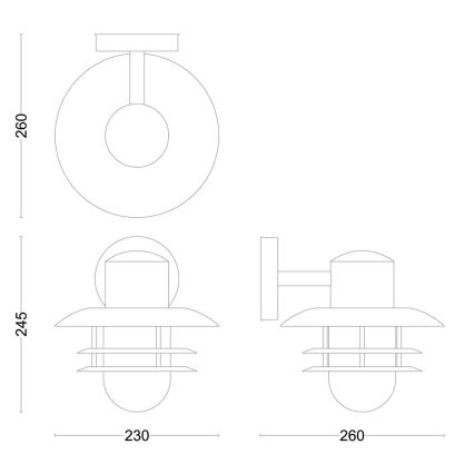 Philips - Applique da esterno INYMA 1xE27/25W/230V IP44