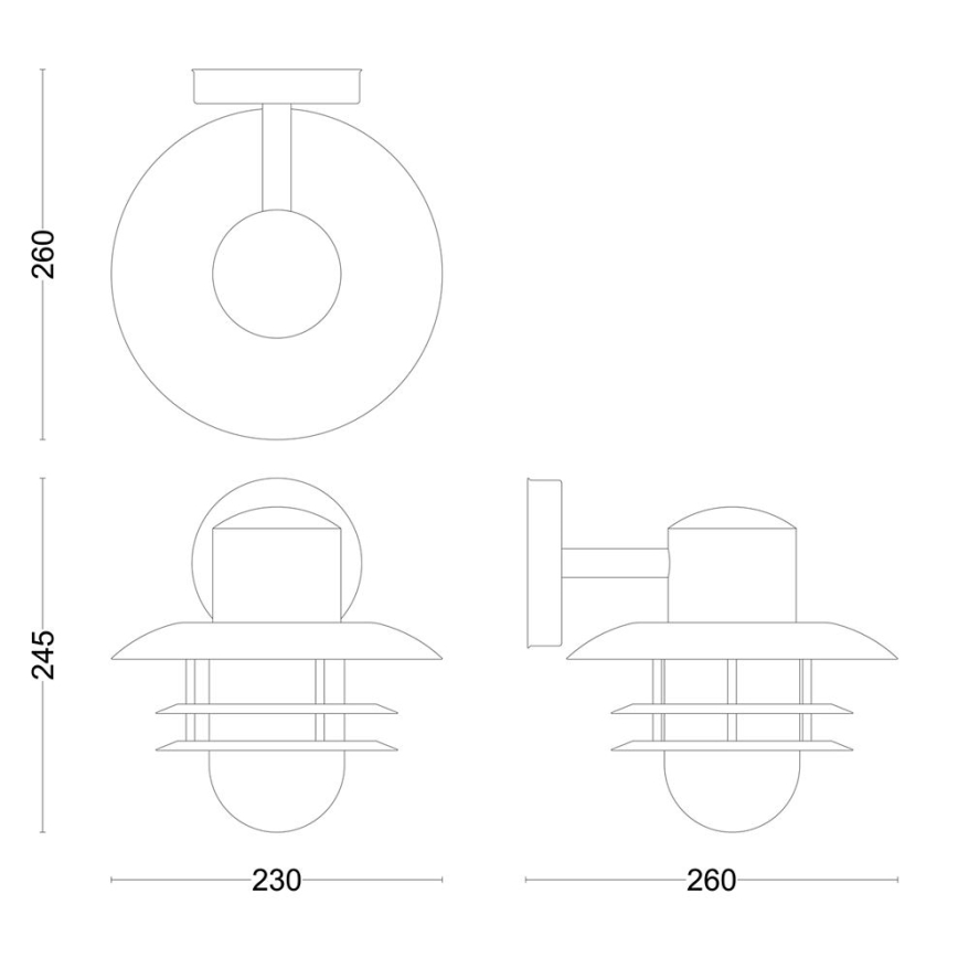 Philips - Applique da esterno INYMA 1xE27/25W/230V IP44