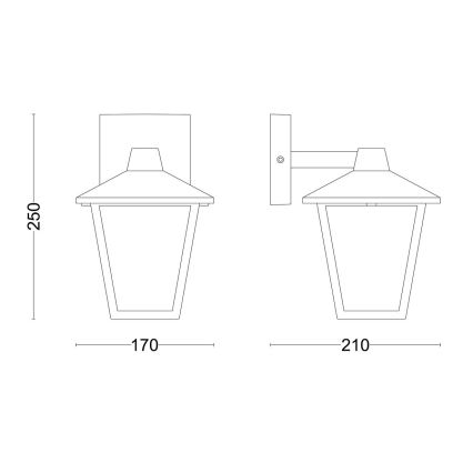 Philips - Applique da esterno KINNO 1xE27/25W/230V IP44