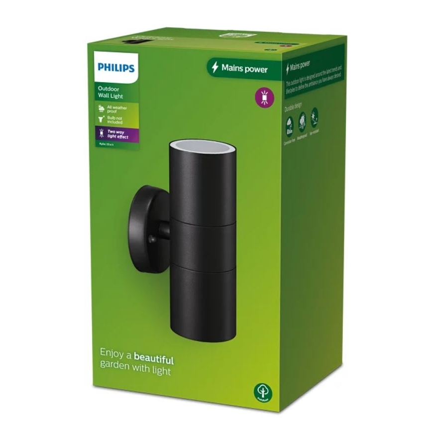 Philips - Applique da esterno KYLIS 2xGU10/25W/230V IP44