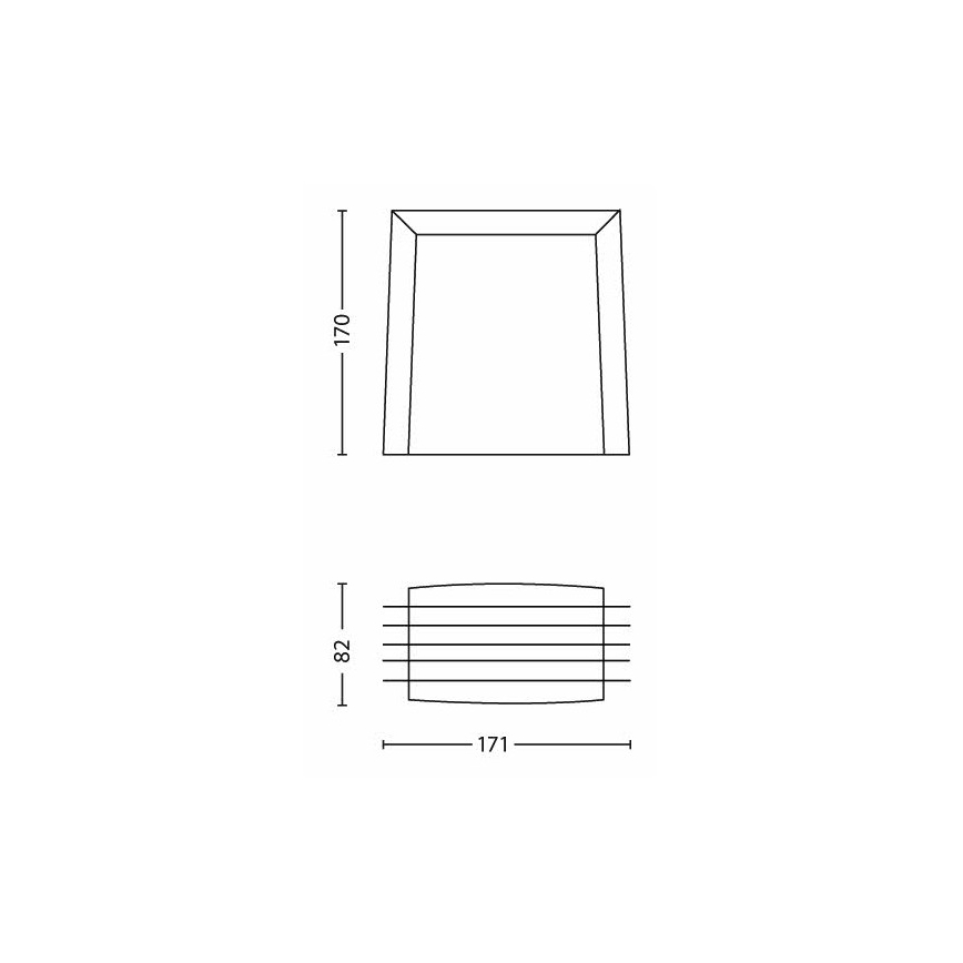 Philips - Applique da esterno SHADES 1xE27/15W/230V IP44 grigio