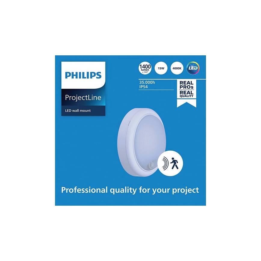 Philips - Applique LED con sensore PROJECTLINE LED/15W/230V IP54