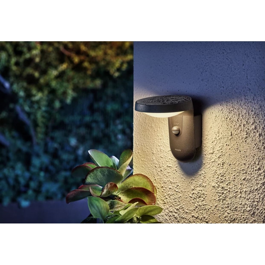 Philips - Applique LED da esterno con sensore TYLA LED/9W/230V 2700K IP44