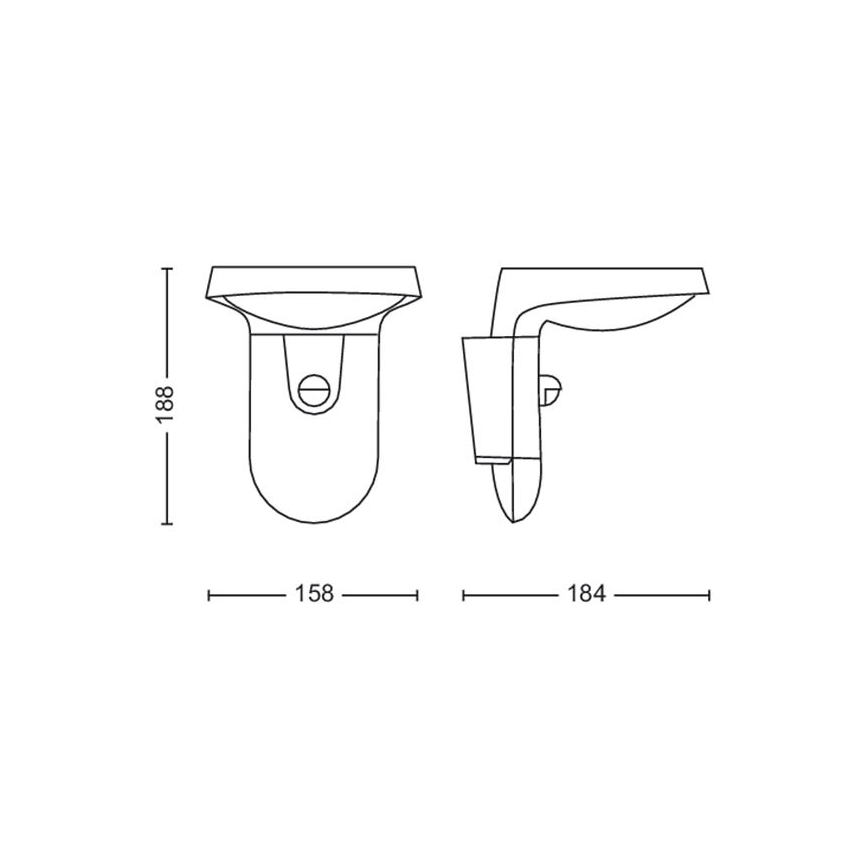 Philips - Applique LED da esterno con sensore TYLA LED/9W/230V 4000K IP44