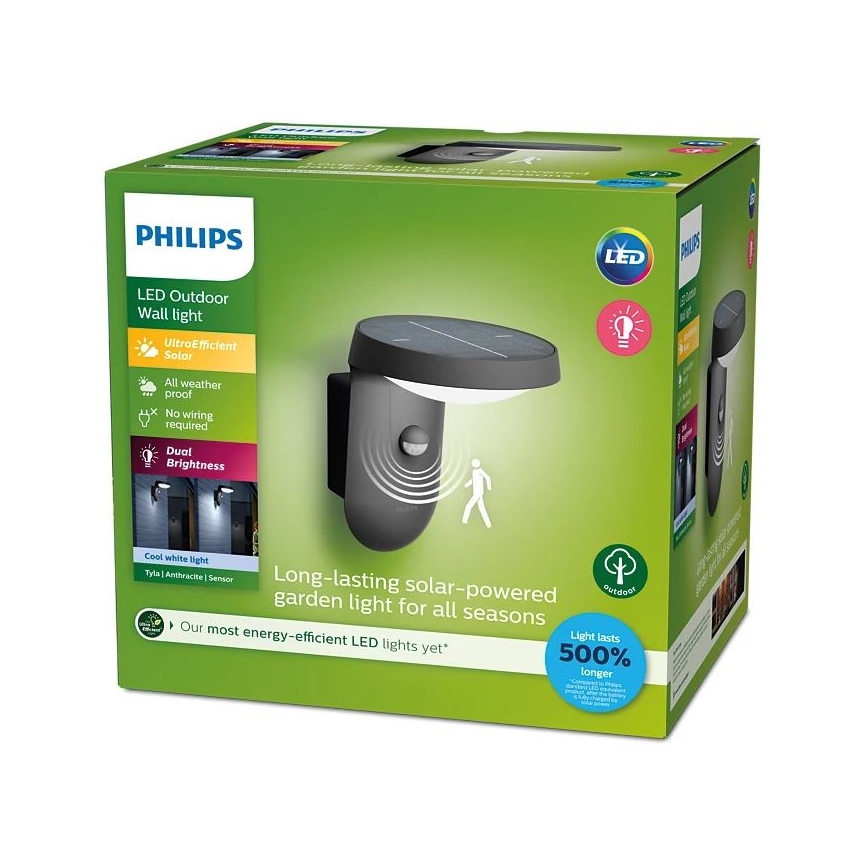 Philips - Applique LED solare con sensore LED/1,2W/4V 4000K IP44