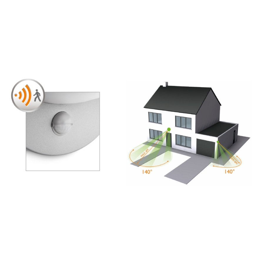 Philips - Applique murale d'extérieur avec détecteur 1xE27/12W/230V IP44