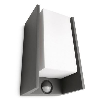Philips - Applique murale d'extérieur avec un détecteur BRIDGE 1xE27/15W/230V IP44