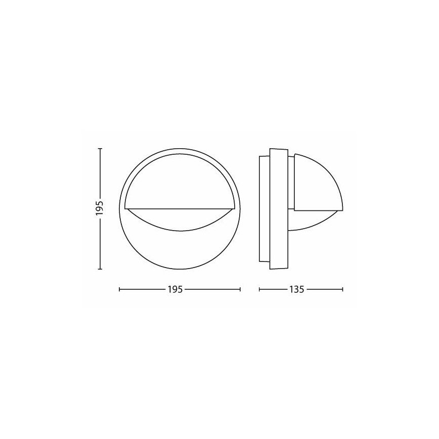Philips - Applique murale d'extérieur JUNE 1xE27/12W/230V IP44