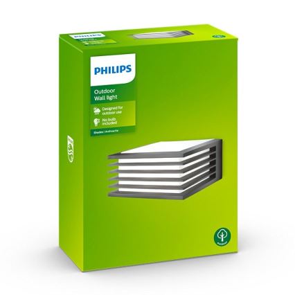 Philips - Applique murale d'extérieur 1xE27/15W/230V IP44 anthracite