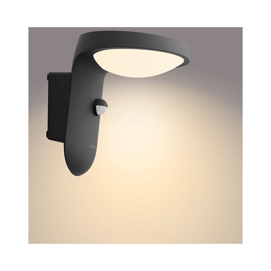 Philips - Applique murale extérieure avec détecteur LED/9W/230V 2700K IP44