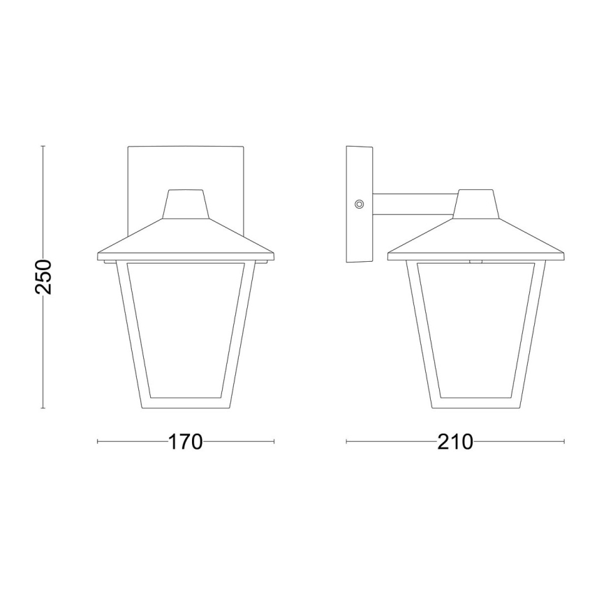 Philips - Applique murale extérieure KINNO 1xE27/25W/230V IP44