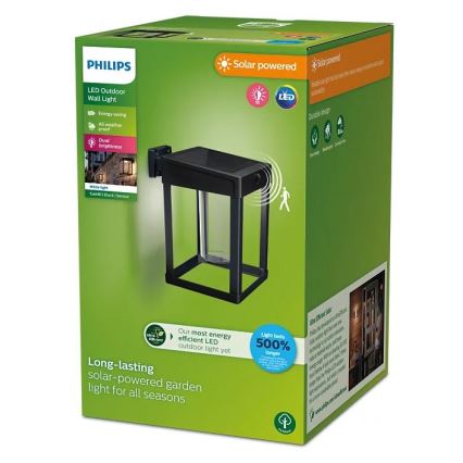 Philips - Applique murale solaire avec détecteur CAMILL LED/1,4W/3,7V IP44