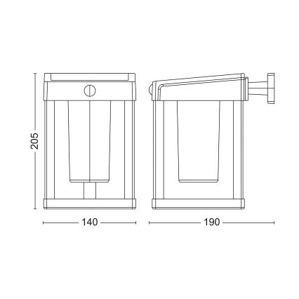 Philips - Applique murale solaire avec détecteur de mouvement et de crépuscule CAMILL LED/1,4W/3,7V 2000 mAh IP44