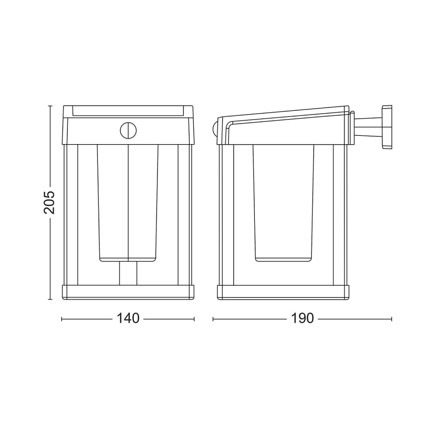 Philips - Applique murale solaire avec détecteur de mouvement et de crépuscule CAMILL LED/1,4W/3,7V 2000 mAh IP44