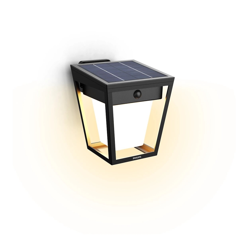 Philips - Applique murale solaire avec détecteur de mouvement et de crépuscule NISSA LED/1,8W/3,7V 2600 mAh 3000K IP44