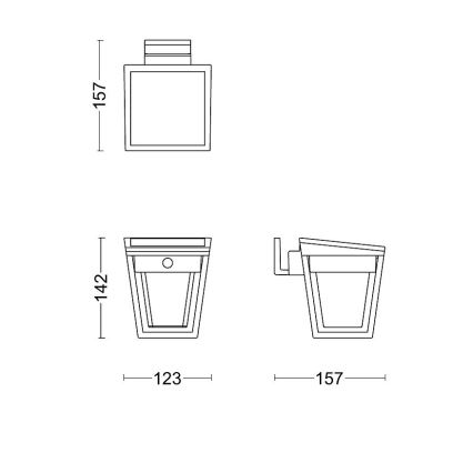 Philips - Applique murale solaire avec détecteur de mouvement et de crépuscule NISSA LED/1,8W/3,7V 2600 mAh 3000K IP44