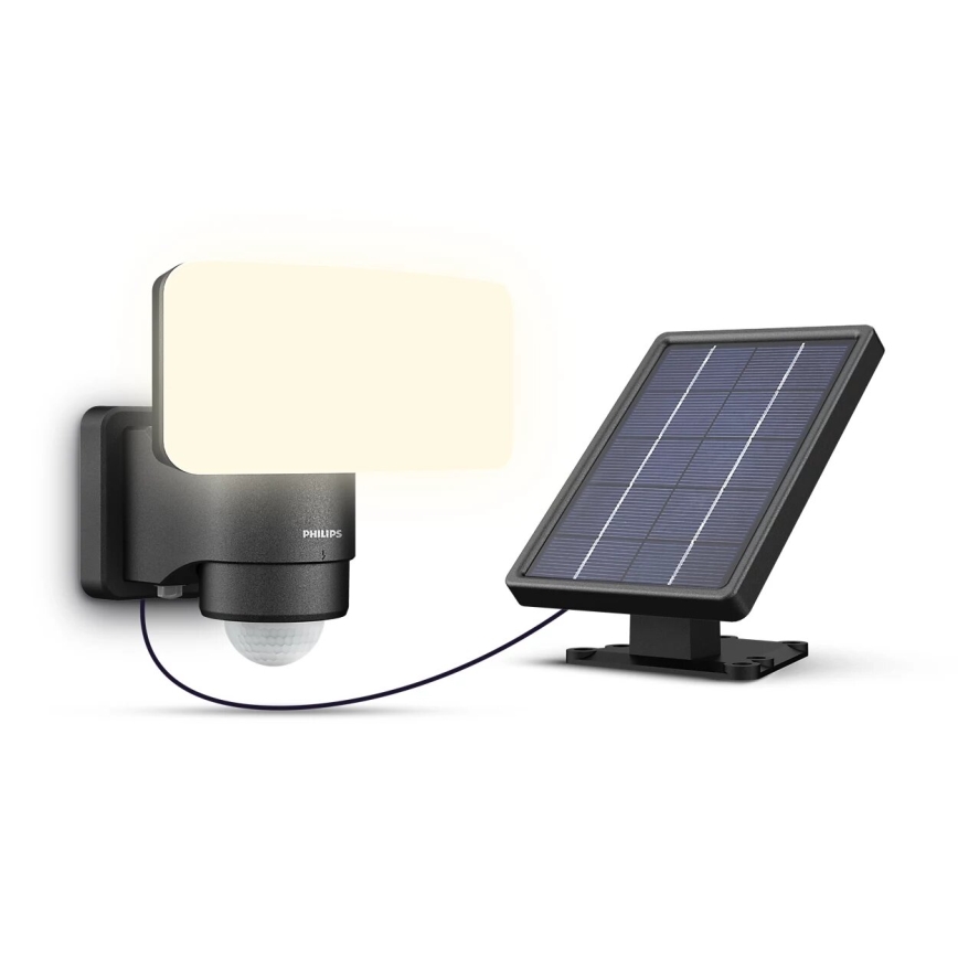 Philips - Applique murale solaire avec détecteur TYLUS LED/6W/3,7V 5000K IP44