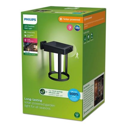 Philips - Applique murale solaire LED avec détecteur CAMILL LED/1,4W/3,7V IP44