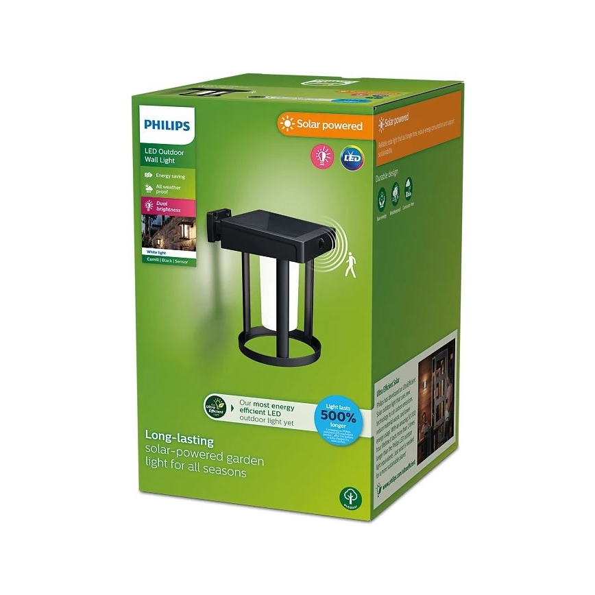 Philips - Applique murale solaire LED avec détecteur CAMILL LED/1,4W/3,7V IP44