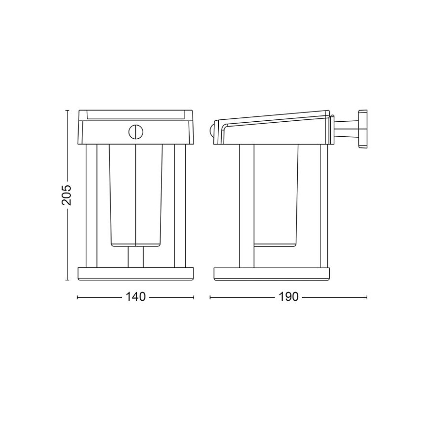 Philips - Applique murale solaire LED avec détecteur CAMILL LED/1,4W/3,7V IP44