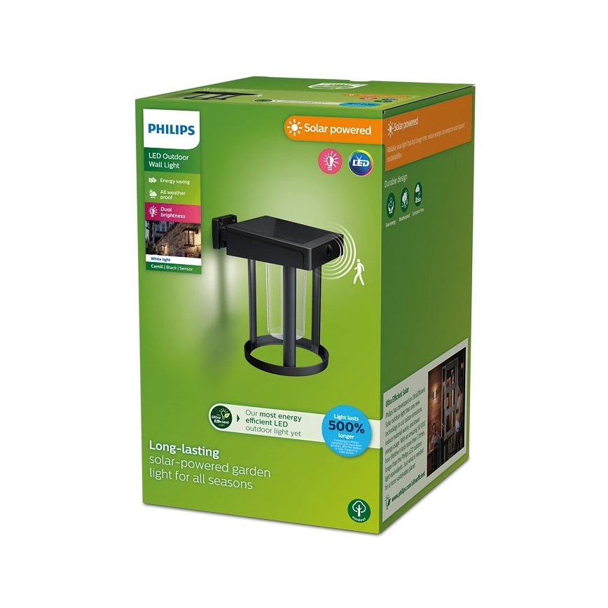 Philips - Applique murale solaire LED avec détecteur CAMILL LED/1,4W/3,7V IP44