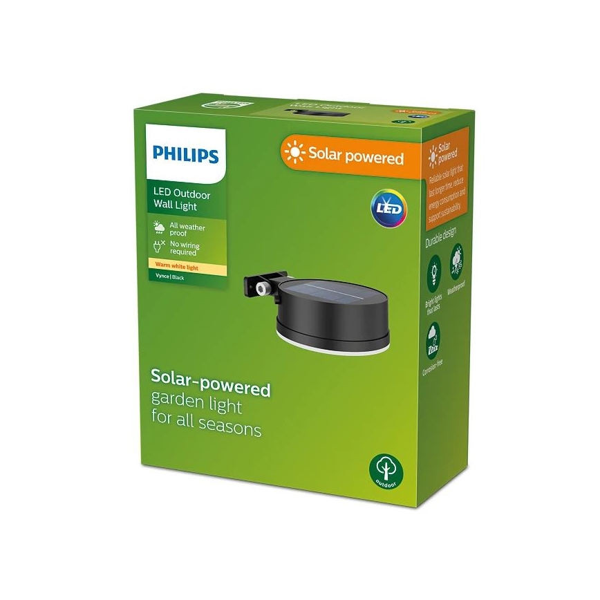 Philips - Applique murale solaire VYNCE LED/1,5W/3,7V 1500 mAh IP44