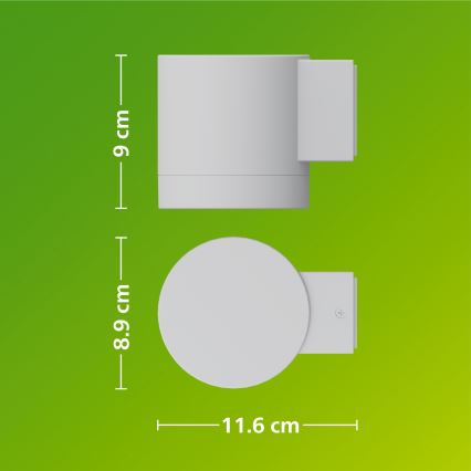 Philips - Außenwandleuchte FYLX 1x GU10/5W/230V weiß IP44
