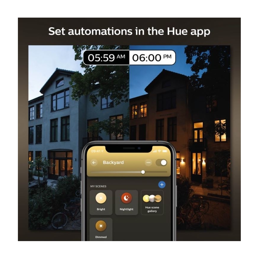 Philips - Außenwandleuchte Hue INARA 1xE27/7W/230V Wi-Fi IP44