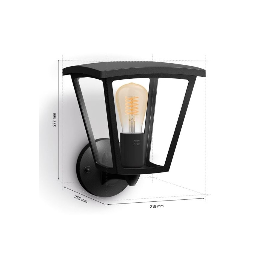 Philips - Außenwandleuchte Hue INARA 1xE27/7W/230V Wi-Fi IP44