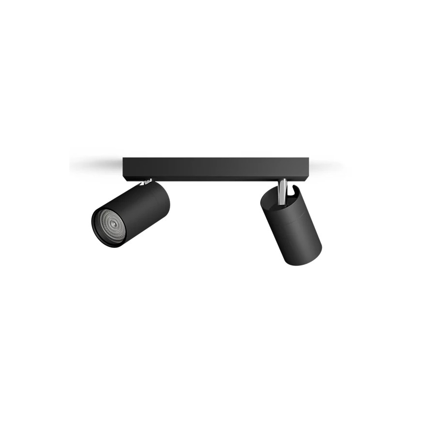 Philips - Badezimmerstrahler IDRIS 2xGU10/5W/230V IP44 schwarz