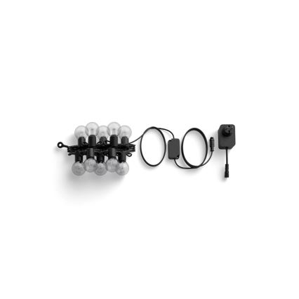 Philips - Catena luminosa da esterno dimmerabile LED RGBW Hue FESTAVIA 10 LED 7 m IP65