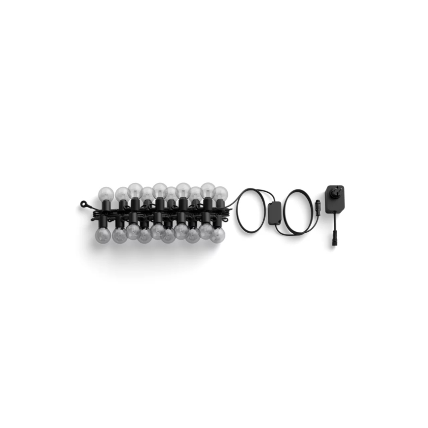 Philips - Catena luminosa per esterni dimmerabile LED RGBW Hue FESTAVIA 20 LED 14 m IP65