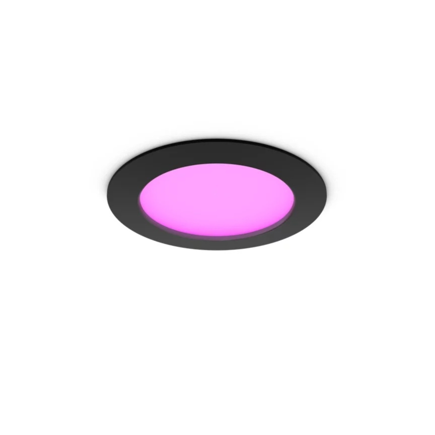 Philips - Confezione da 2 faretti LED RGBW dimmerabili da incasso per bagno Hue SLIM LED/12W/230V 2000-6500K nero IP44