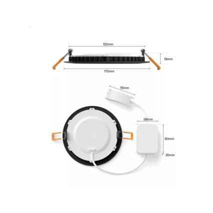 Philips - Confezione da 2 faretti LED RGBW dimmerabili da incasso per bagno Hue SLIM LED/12W/230V 2000-6500K nero IP44