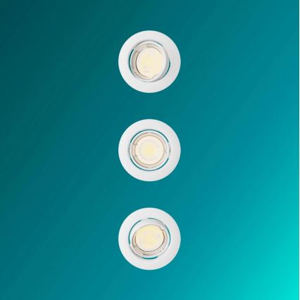 Philips - Confezione da 3 faretti da incasso PERIDOT 1xGU10/7W/230V bianco