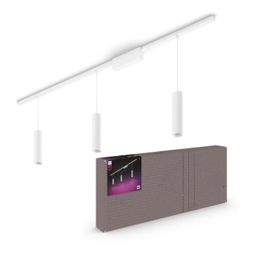 Philips - CONFEZIONE DA 3 lampadari LED RGB dimmerabili a sospensione con cavo per sistema a binario Hue PERIFO LED RGB/15,6W/230V 2000-6500K