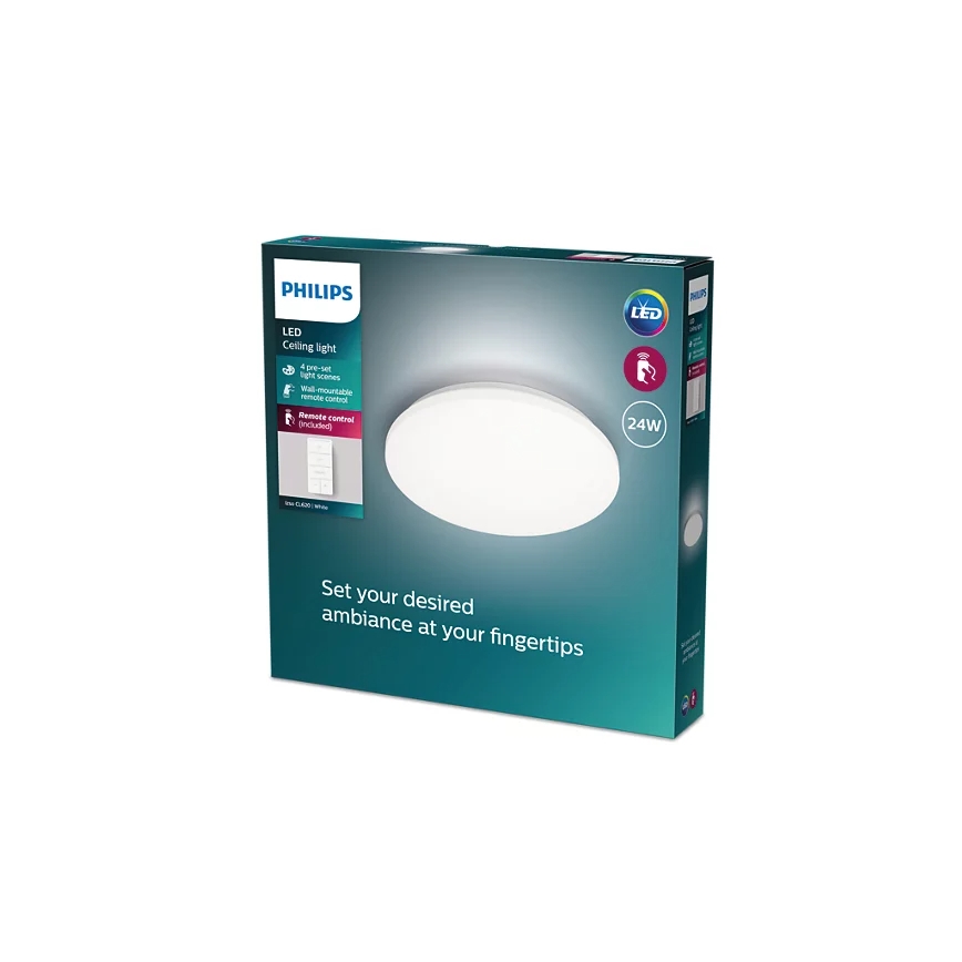 Philips - Dimmbare LED-Deckenleuchte LED/24W/230V 2700-6500K + Fernbedienung