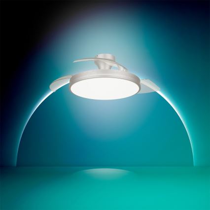 Philips - LED-dimmbare Deckenleuchte mit Ventilator ATLAS LED/35W/230V mattchrom + Fernbedienung