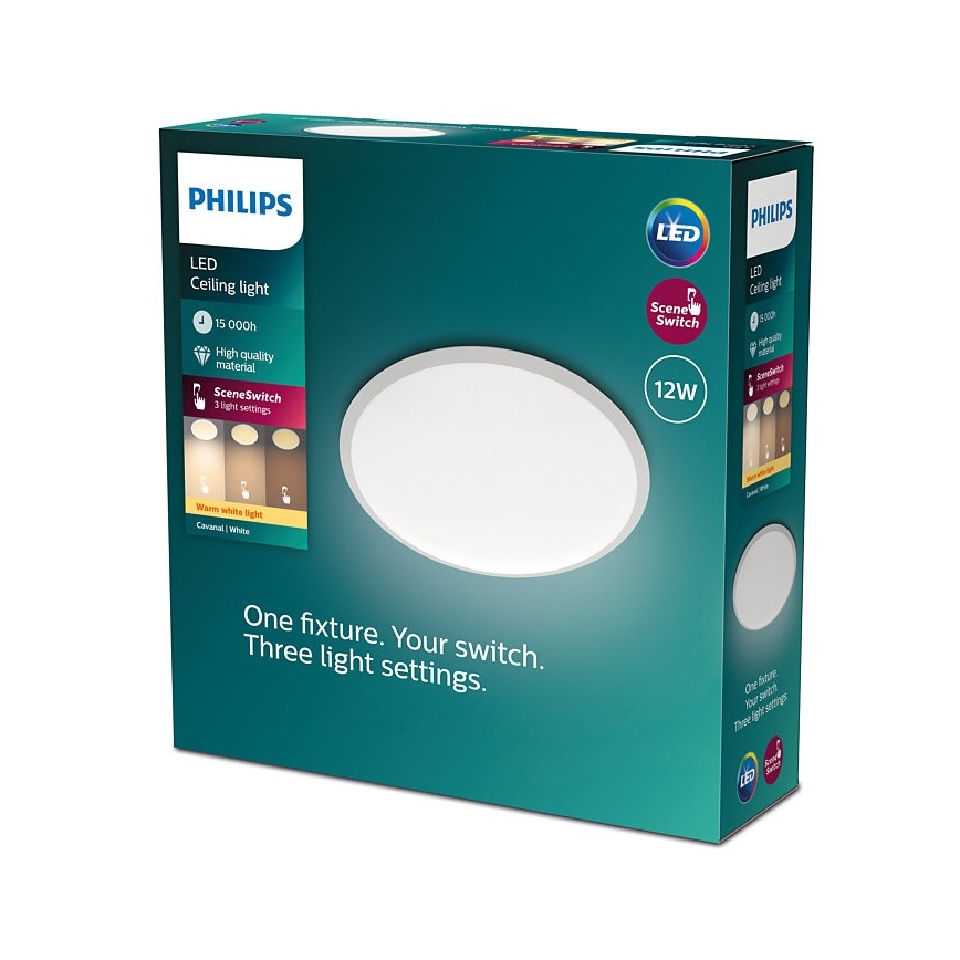 Philips - Dimmbare LED-Deckenleuchte SCENE SWITCH LED/12W/230V
