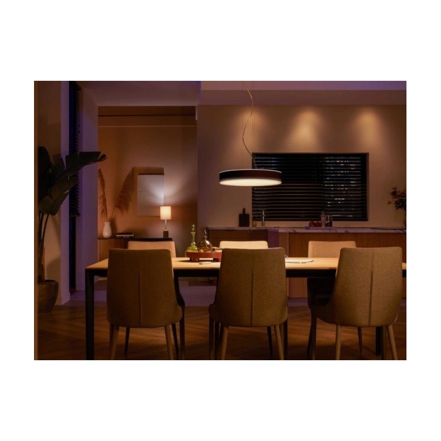 Philips - Dimmbare LED-Hängeleuchte an Schnur Hue LED/33,5W/230V 2200-6500K schwarz + Fernbedienung