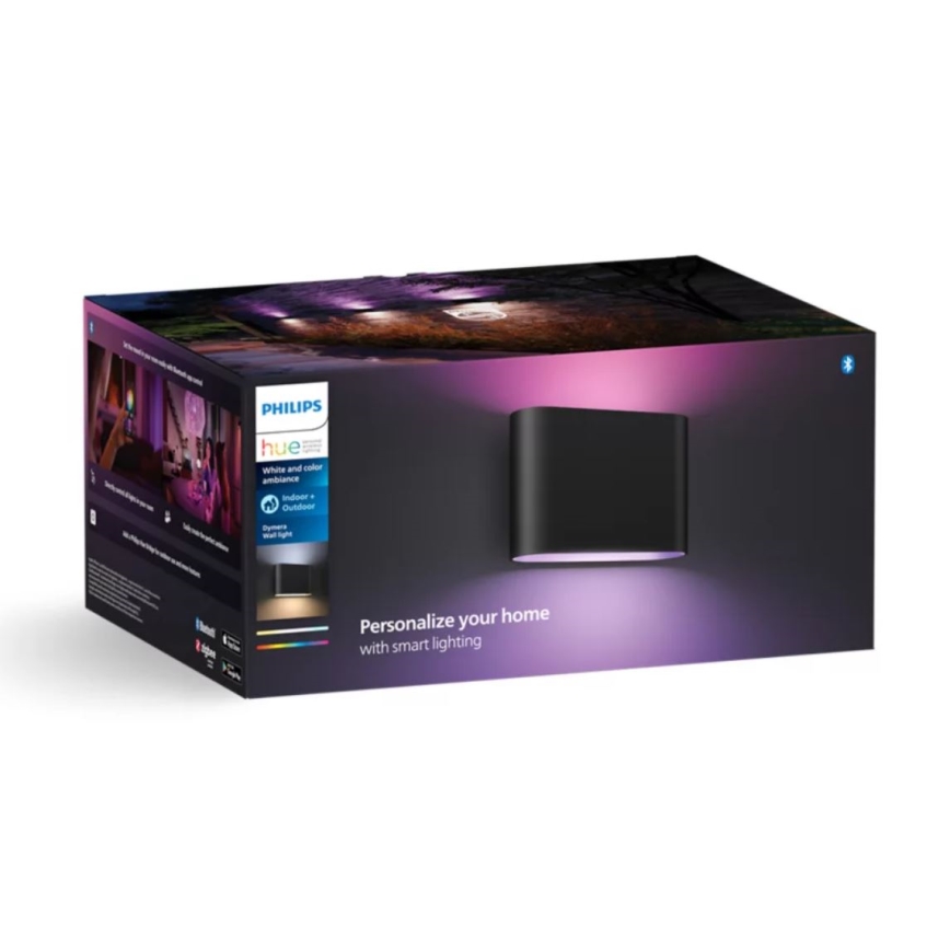 Philips - Dimmbare LED-RGBW-Wandleuchte für den Außenbereich Hue DYMERA 2xLED/10,2W/230V 2000-6500K IP44