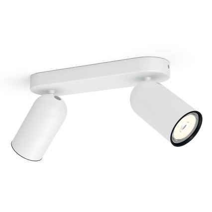 Philips - LED RGBW dimmbarer Einbaustrahler PONGEE 2x GU10/4,8 W/230 V 3000 K weiß + Fernbedienung