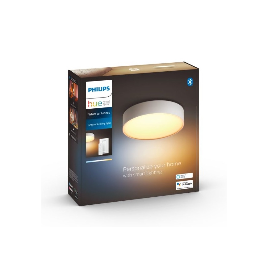 Philips - Dimmbare LED-Deckenleuchte Hue LED/9,6W/230V 2200–6500K d 261 mm weiß + Fernbedienung