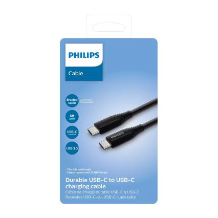 Philips DLC5206C/00 - Cavo USB Connettore USB-C 3.0 2m nero/grigio